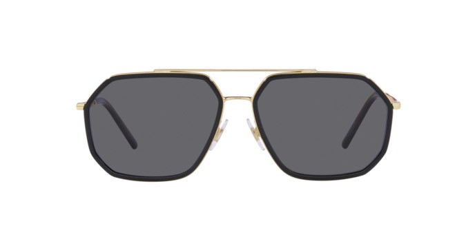 Occhiali da sole Dolce & Gabbana DG 2285 (02/81) colore gold/black forma aviator lenti polar grey