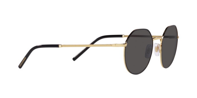 Occhiali da sole Dolce & Gabbana DG 2286 (02/87) colore gold/black forma pantos lenti dark grey