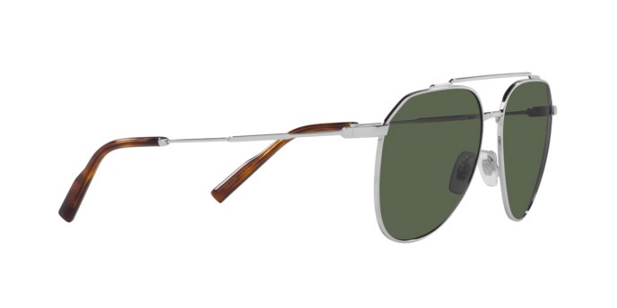 Sonnenbrillen Dolce & Gabbana DG 2296 (05/9A) farbe argento form aviator gläser polar verde scuro