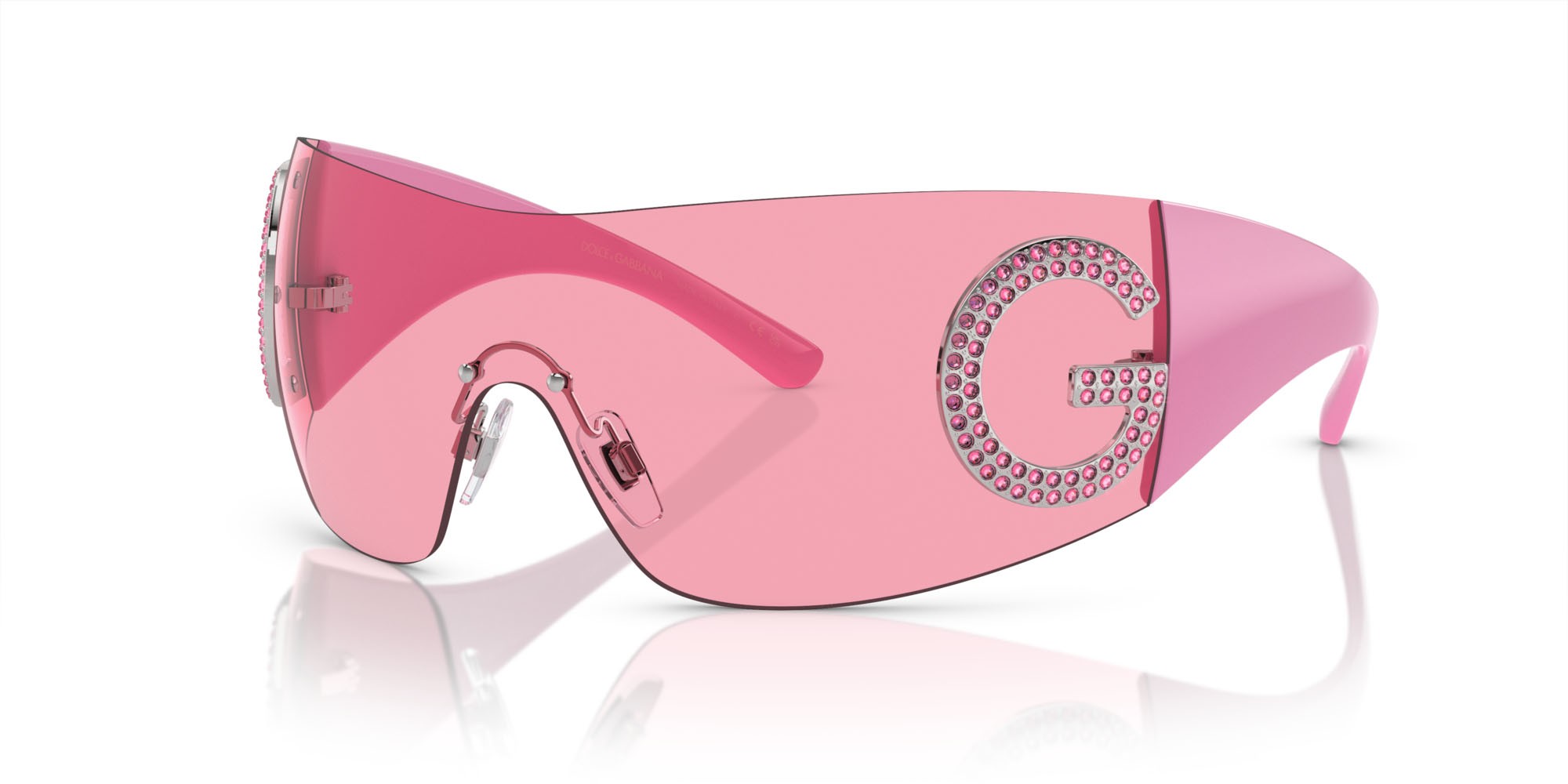 Sunglasses Dolce & Gabbana DG 2298B (05/84) color rosa shape square lenses rosa