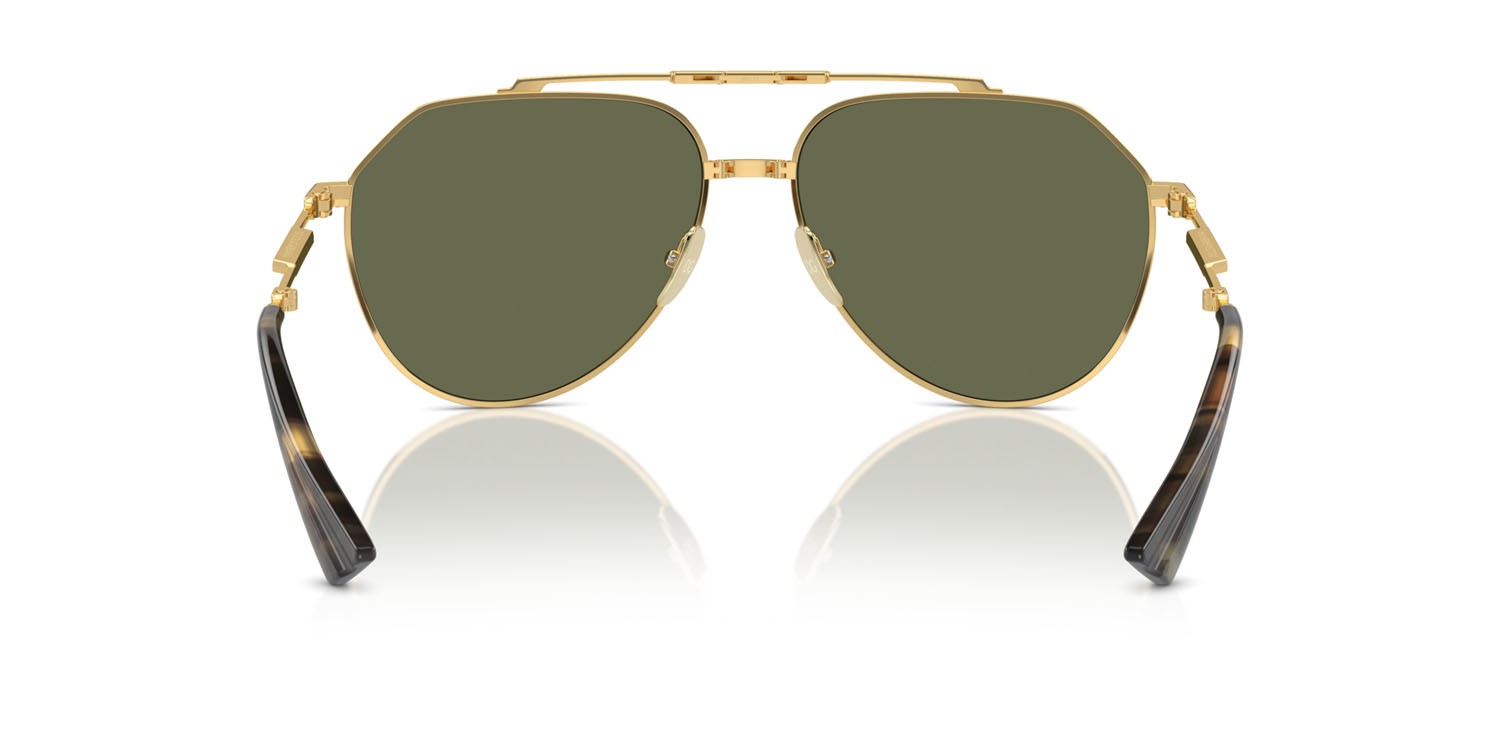 Sonnenbrillen Dolce & Gabbana DG 2302 (02/58) farbe oro form aviator gläser polarized verde
