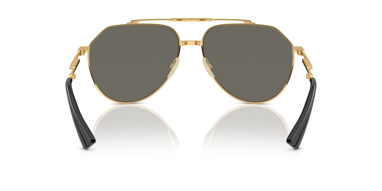 Occhiali da sole Dolce & Gabbana DG 2302 (02/R5) colore oro forma aviator lenti grigio