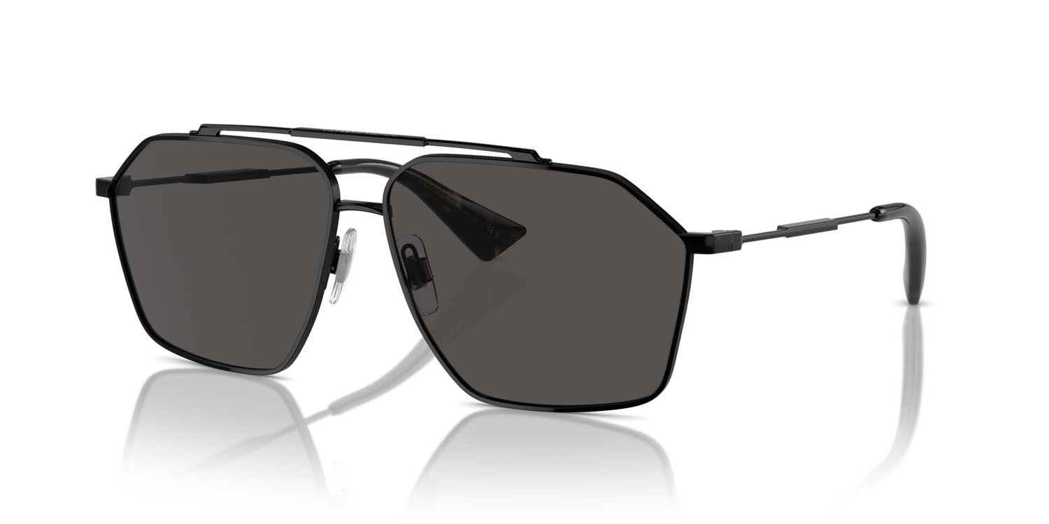 Sonnenbrillen Dolce & Gabbana DG 2303 (01/87) farbe nero form aviator gläser grigio scuro