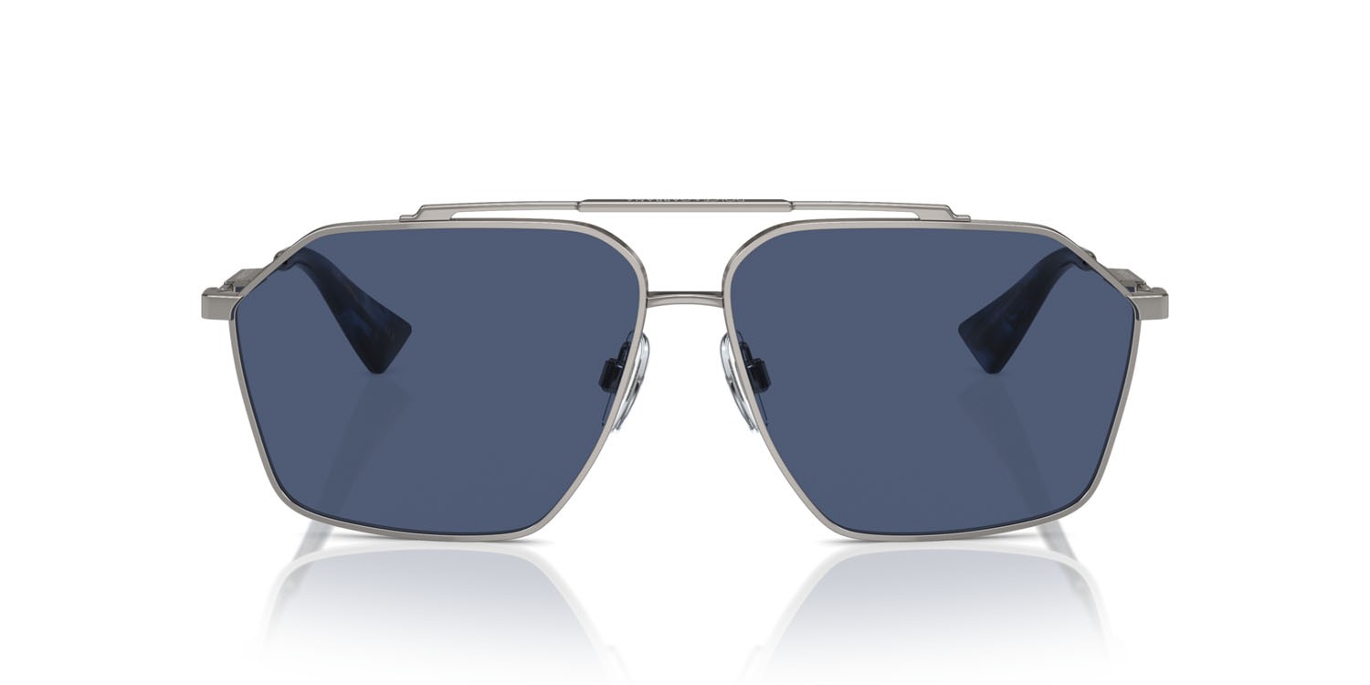 Sunglasses Dolce & Gabbana DG 2303 (04/80) color gunmetal shape aviator lenses blu scuro