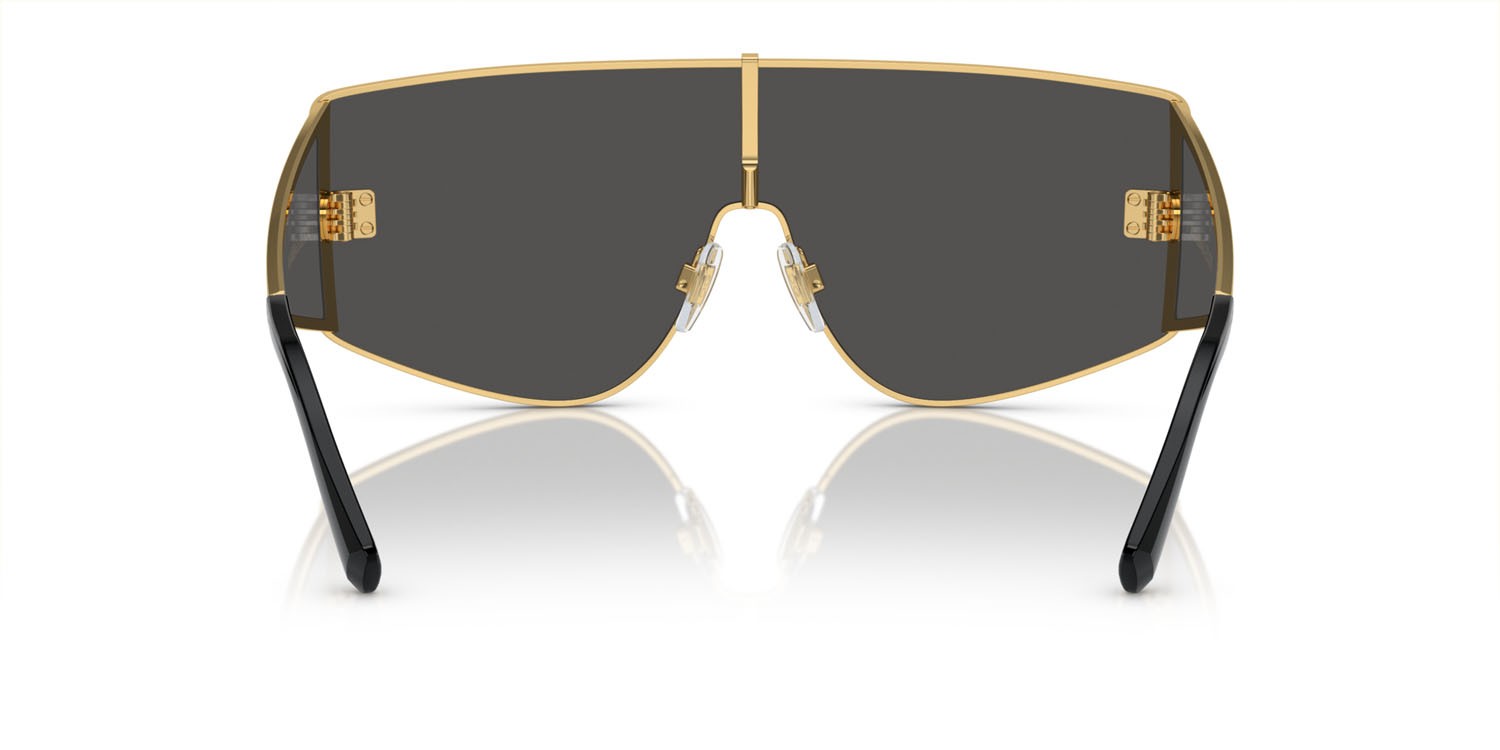 Occhiali da sole Dolce & Gabbana DG 2305 (02/87) colore oro forma rettangolare lenti grigio scuro