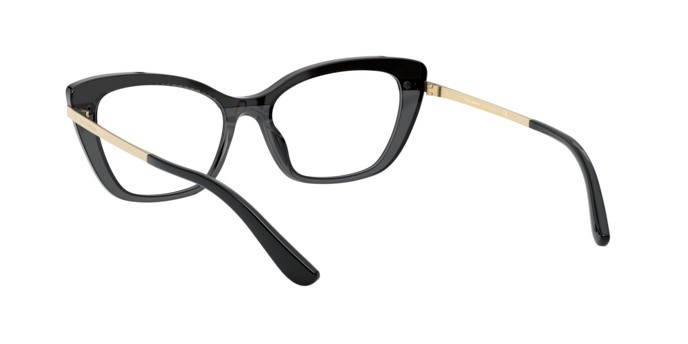 Brillen Dolce & Gabbana DG 3325 (3246) farbe top black on transparent black form cat-eye gläser demo lens