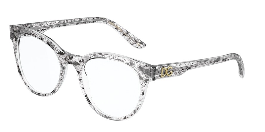 Brillen Dolce & Gabbana DG 3334 (3287) farbe black lace form pantos gläser demo lens