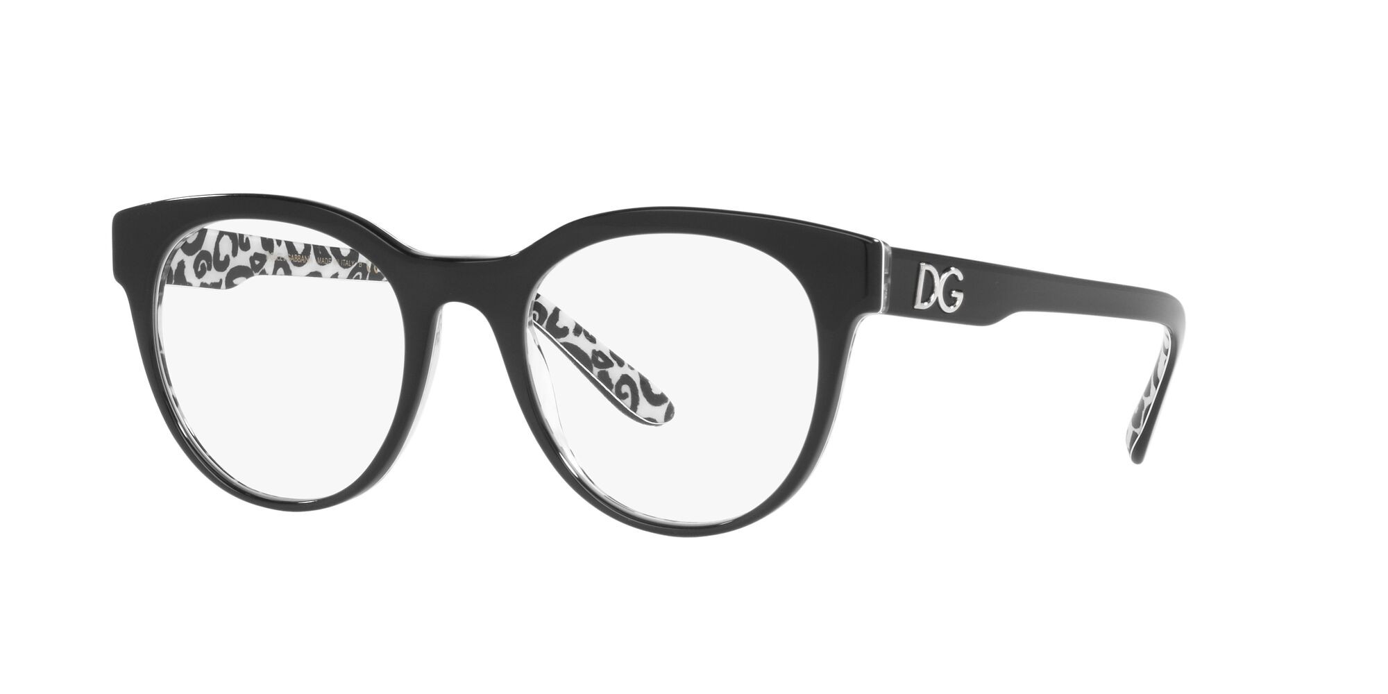 Brillen Dolce & Gabbana DG 3334 (3389) farbe black on new graffiti form pantos gläser lente demo