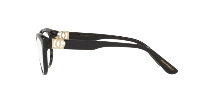 Brillen Dolce & Gabbana DG 3342 (501) farbe black form cat-eye gläser demo lens