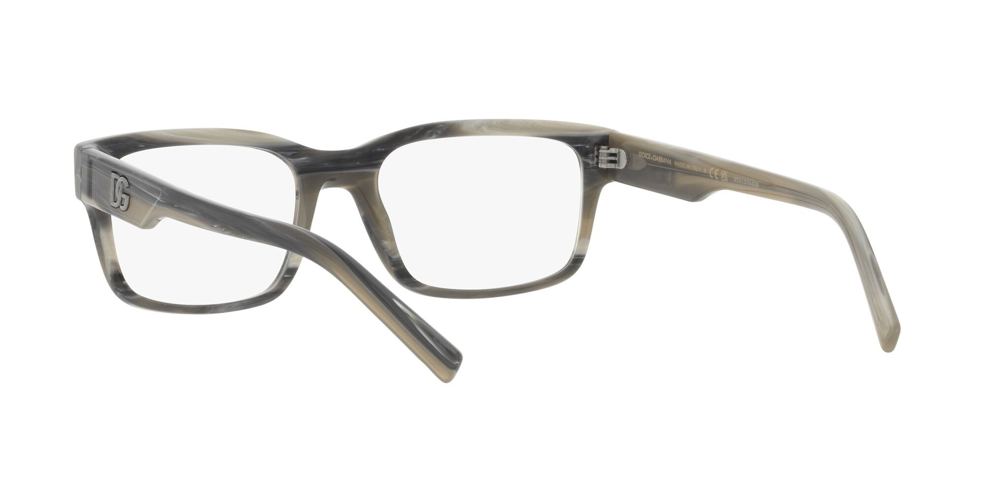 Brillen Dolce & Gabbana DG 3352 (3390) farbe grigio effetto corno form rechteckig gläser lente demo