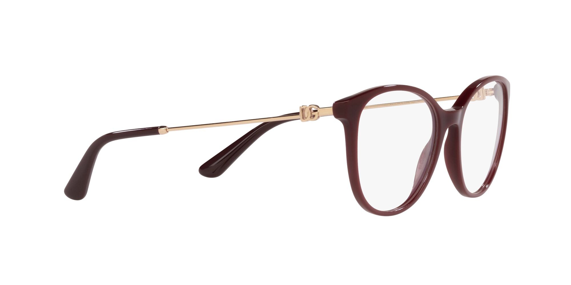 Eyeglasses Dolce & Gabbana DG 3363 (3091) color bordeaux shape butterfly lenses lente demo