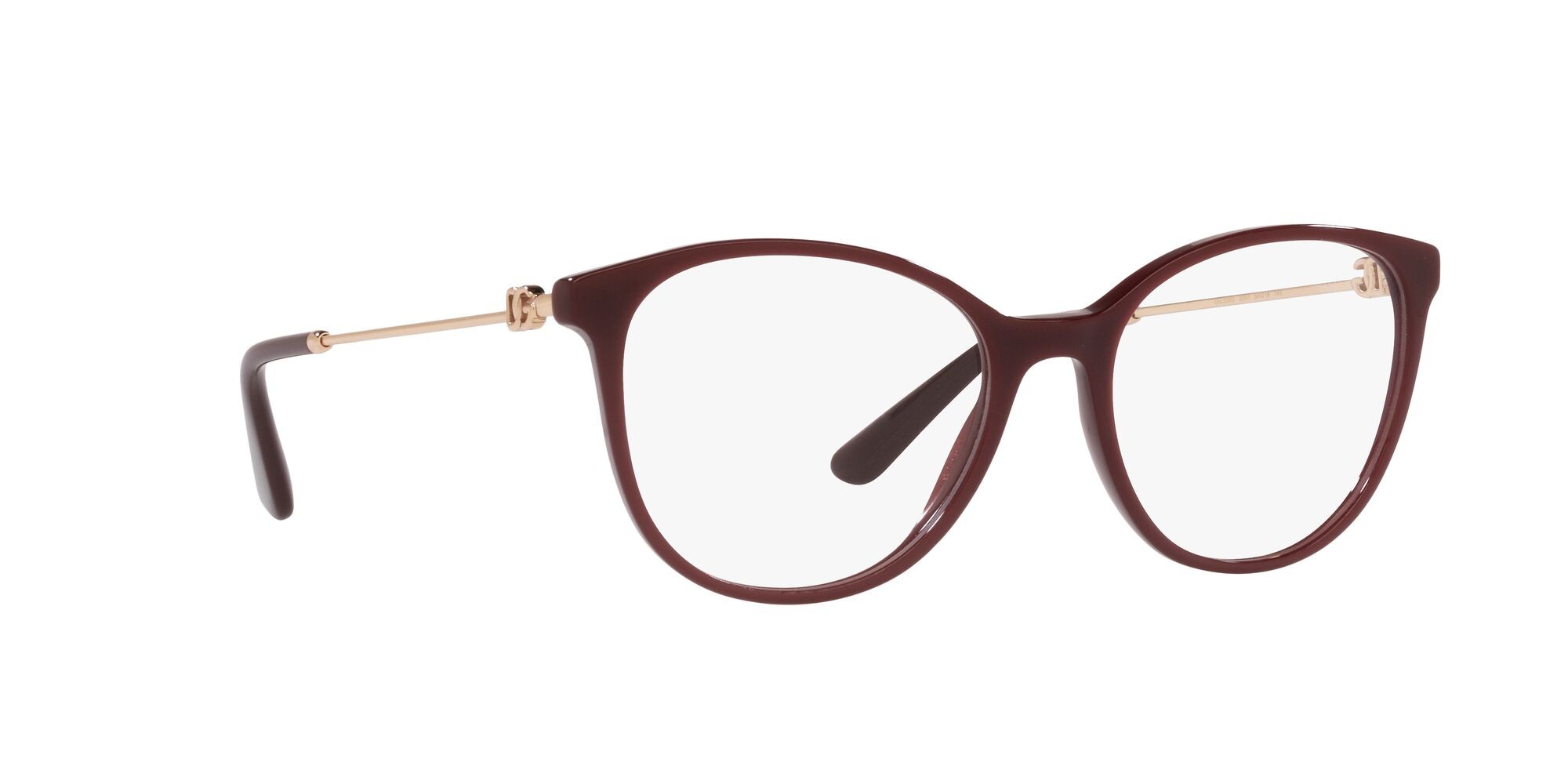 Eyeglasses Dolce & Gabbana DG 3363 (3091) color bordeaux shape butterfly lenses lente demo