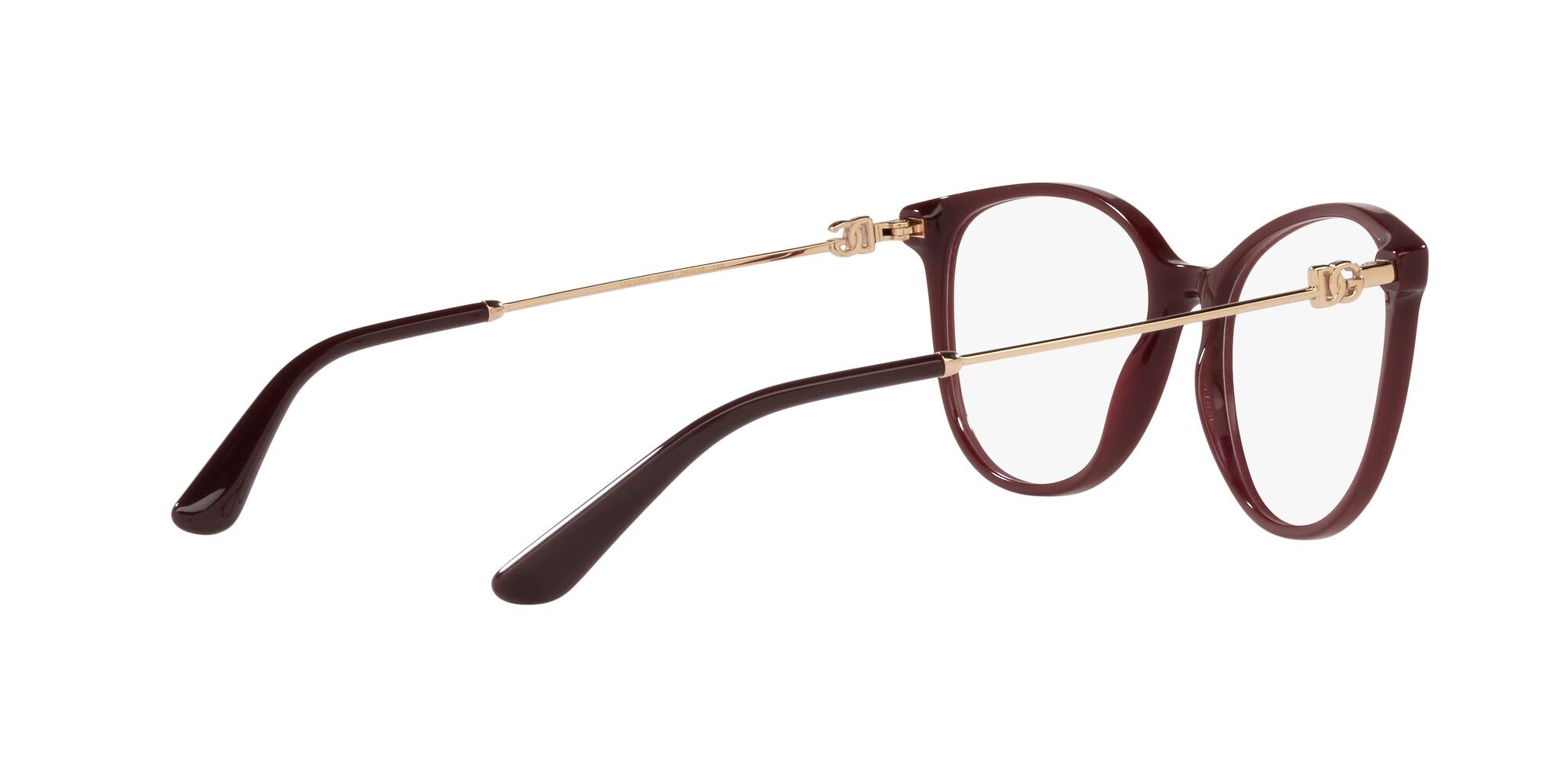 Eyeglasses Dolce & Gabbana DG 3363 (3091) color bordeaux shape butterfly lenses lente demo