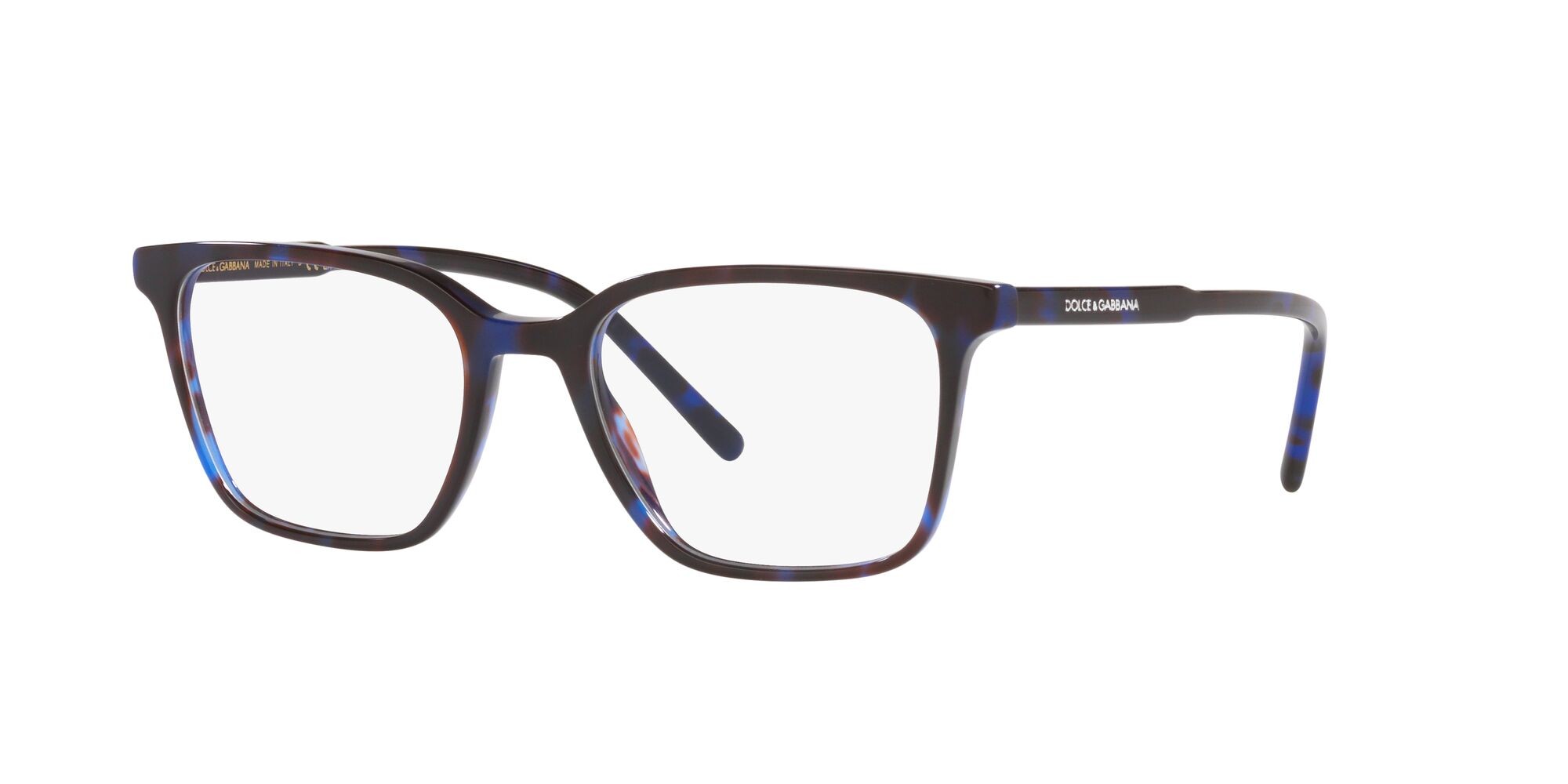 Brillen Dolce & Gabbana DG 3365 (3392) farbe blu havana form quadratisch gläser lente demo
