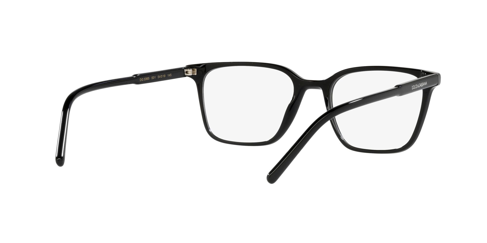 Brillen Dolce & Gabbana DG 3365 (501) farbe nero form quadratisch gläser lente demo