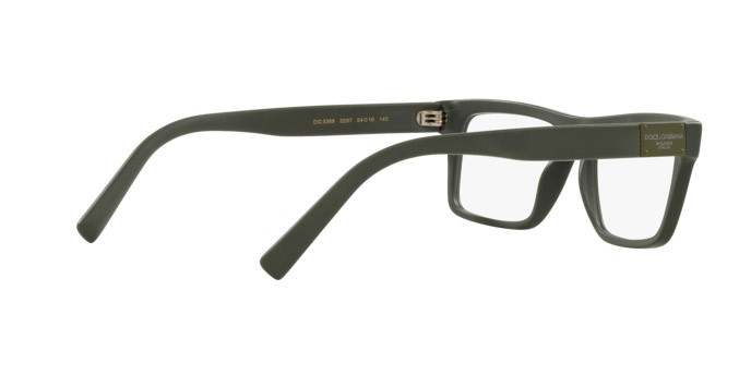 Brillen Dolce & Gabbana DG 3368 (3297) farbe verde scuro opaco form rechteckig gläser lente demo
