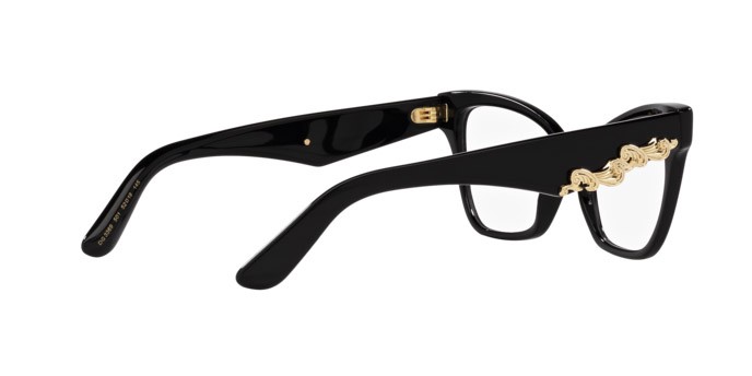 Eyeglasses Dolce & Gabbana DG 3369 (501) color nero shape cat eye lenses lente demo