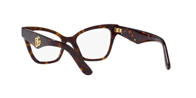 Brillen Dolce & Gabbana DG 3369 (502) farbe havana form cat-eye gläser lente demo