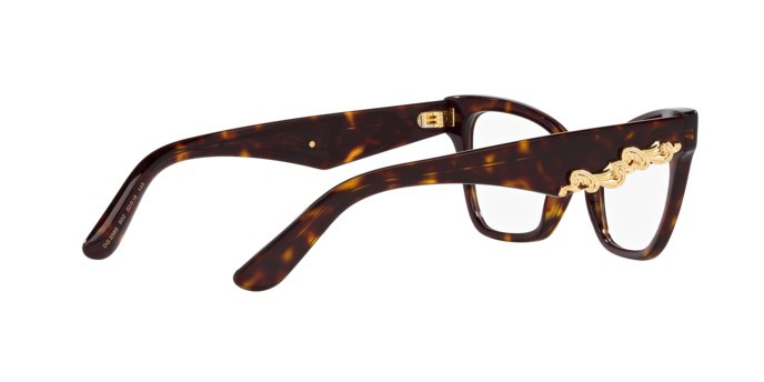 Brillen Dolce & Gabbana DG 3369 (502) farbe havana form cat-eye gläser lente demo
