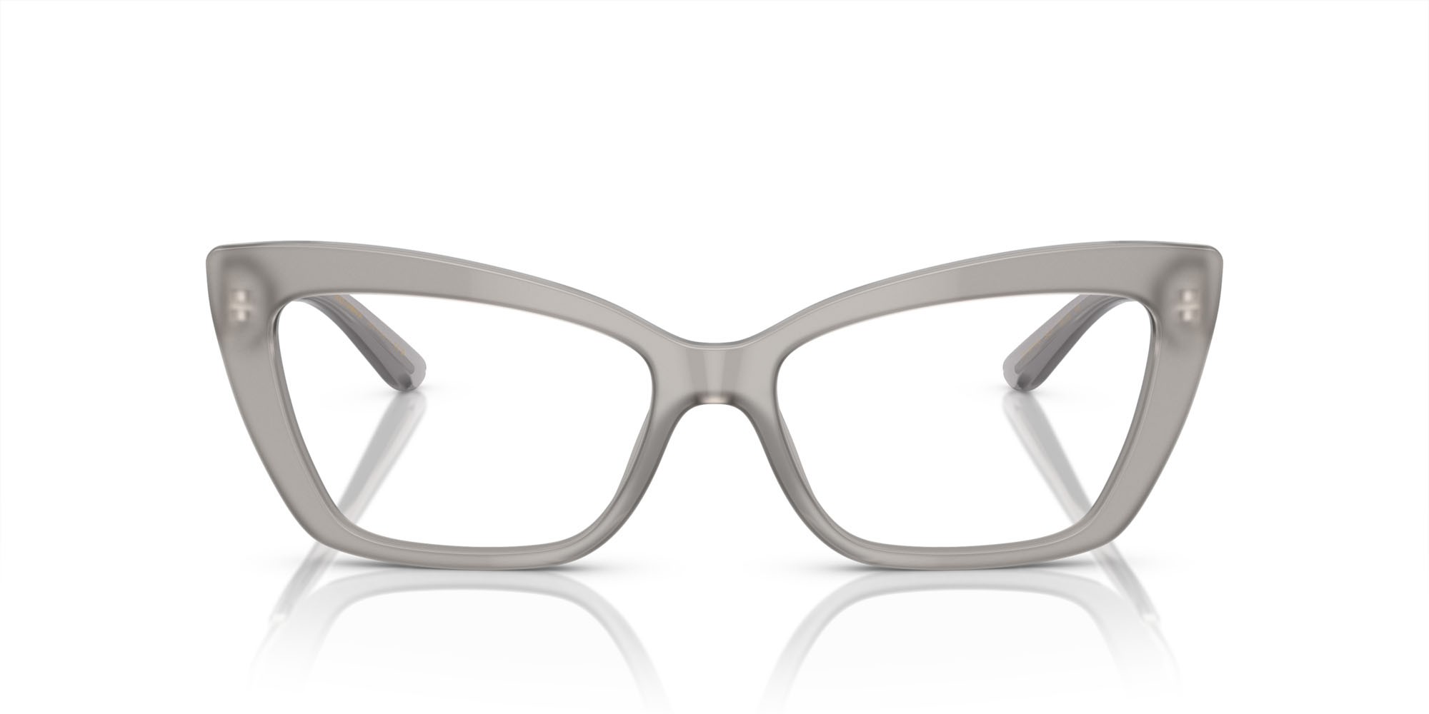 Eyeglasses Dolce & Gabbana DG 3375B (3421) color grigio opale shape cat eye lenses lente demo