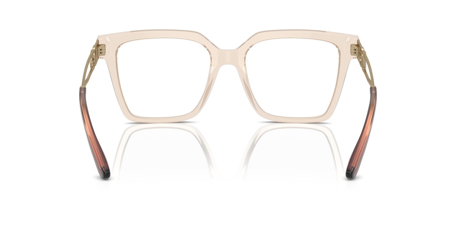 Brillen Dolce & Gabbana DG 3376B (3432) farbe cammello trasparente form quadratisch gläser lente demo