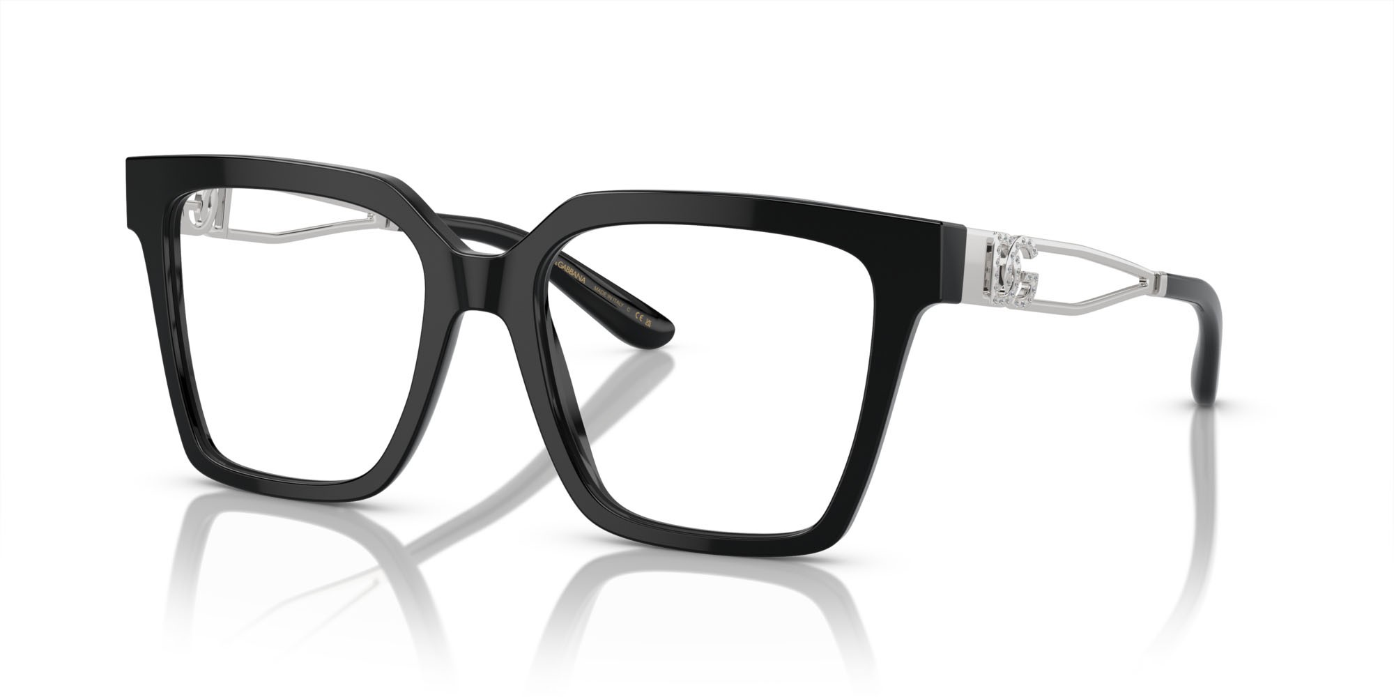 Brillen Dolce & Gabbana DG 3376B (501) farbe nero form quadratisch gläser lente demo