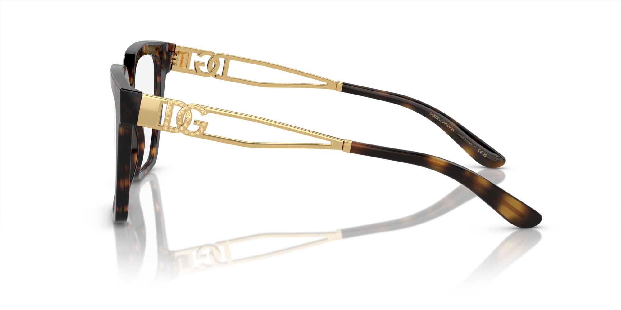 Eyeglasses Dolce & Gabbana DG 3376B (502) color havana shape square lenses lente demo