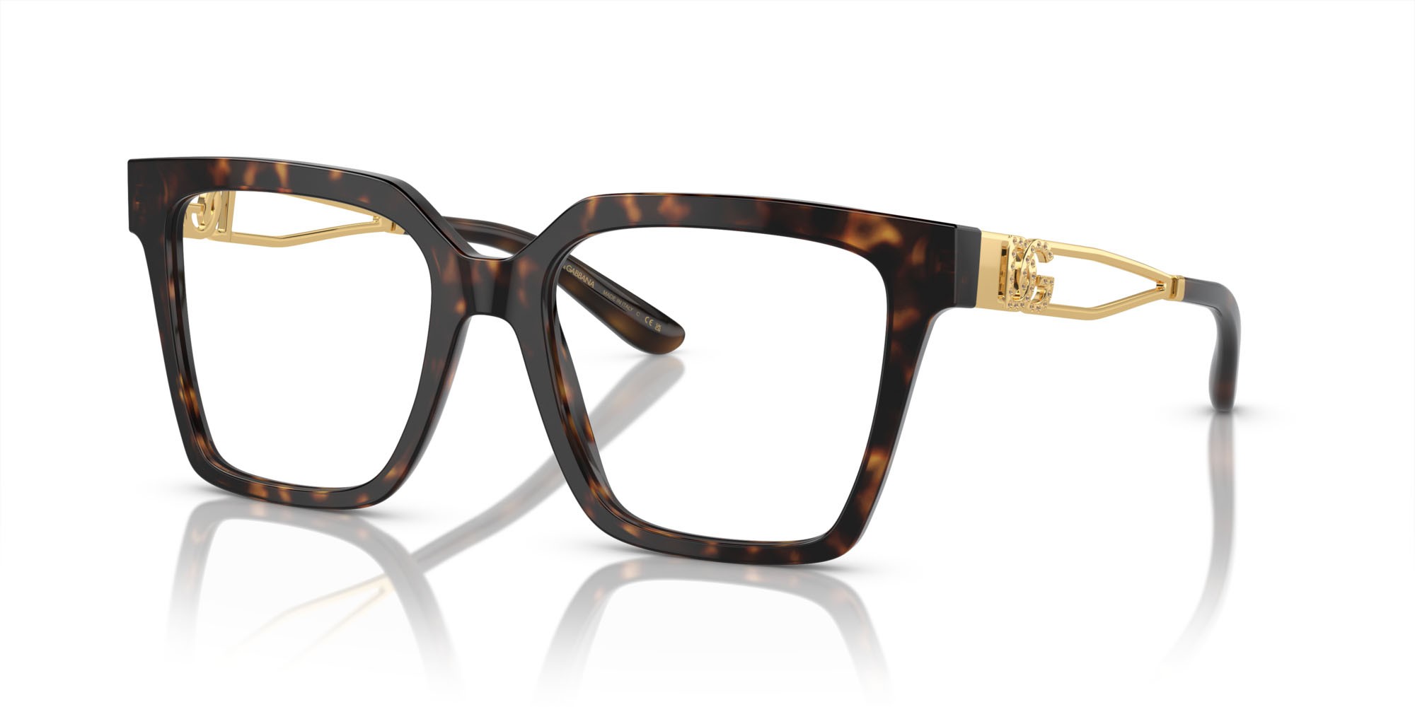 Eyeglasses Dolce & Gabbana DG 3376B (502) color havana shape square lenses lente demo