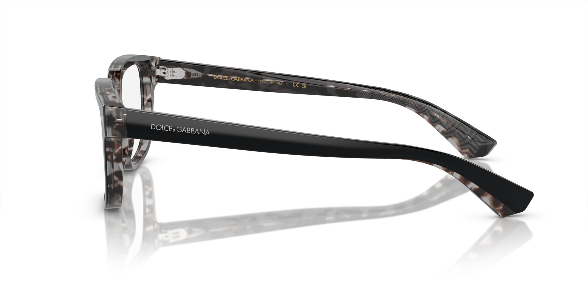 Occhiali da vista Dolce & Gabbana DG 3380 (3403) colore nero su havana grigio forma quadrato lenti lente demo