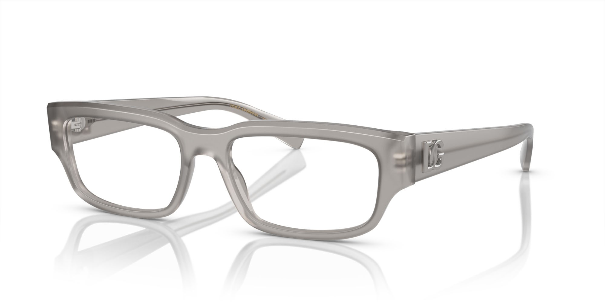 Brillen Dolce & Gabbana DG 3381 (3421) farbe grigio opale form rechteckig gläser lente demo