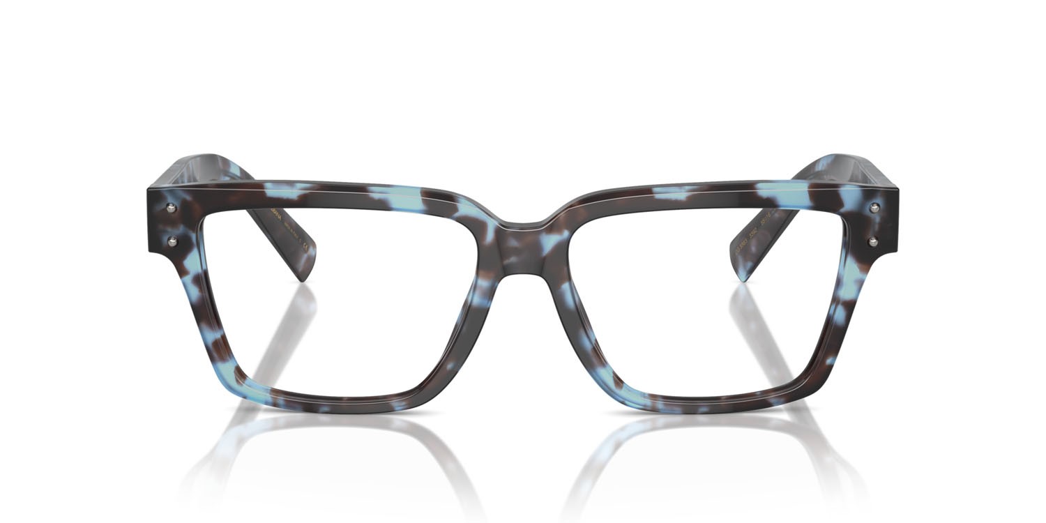Occhiali da vista Dolce & Gabbana DG 3383 (3392) colore havana blu forma quadrato lenti lente demo
