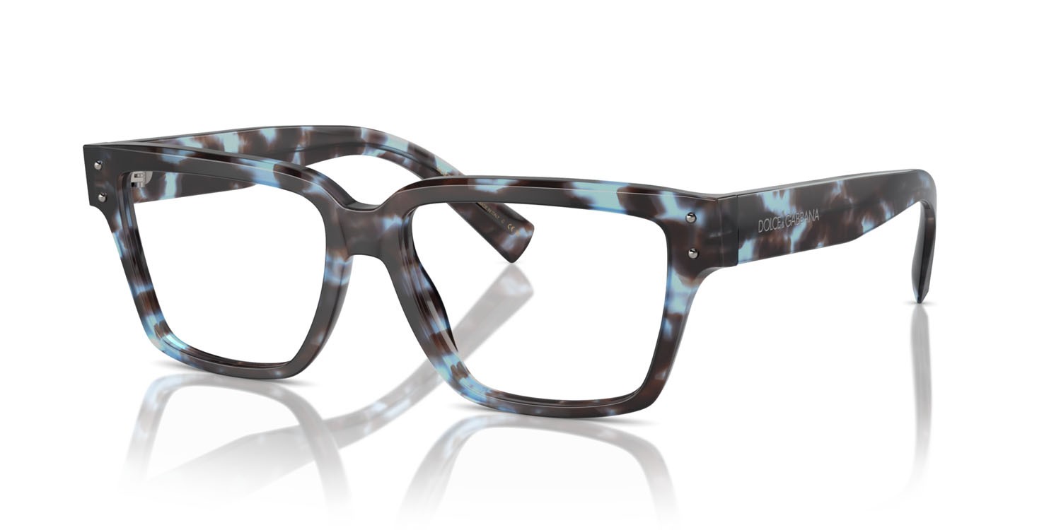 Occhiali da vista Dolce & Gabbana DG 3383 (3392) colore havana blu forma quadrato lenti lente demo