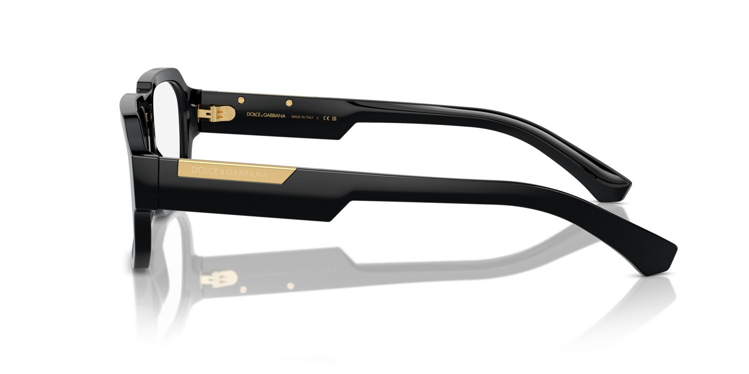 Occhiali da vista Dolce & Gabbana DG 3389 (501) colore nero forma aviator lenti lente demo