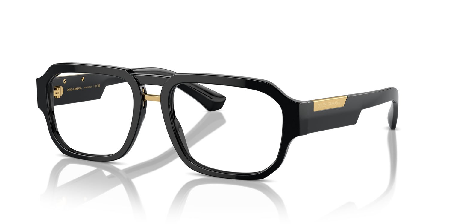 Occhiali da vista Dolce & Gabbana DG 3389 (501) colore nero forma aviator lenti lente demo
