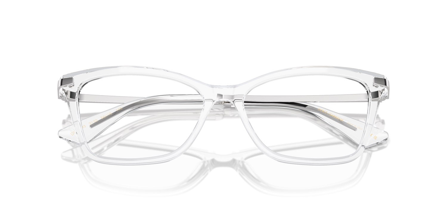 Occhiali da vista Dolce & Gabbana DG 3393 (3133) colore cristallo forma rettangolare lenti lente demo
