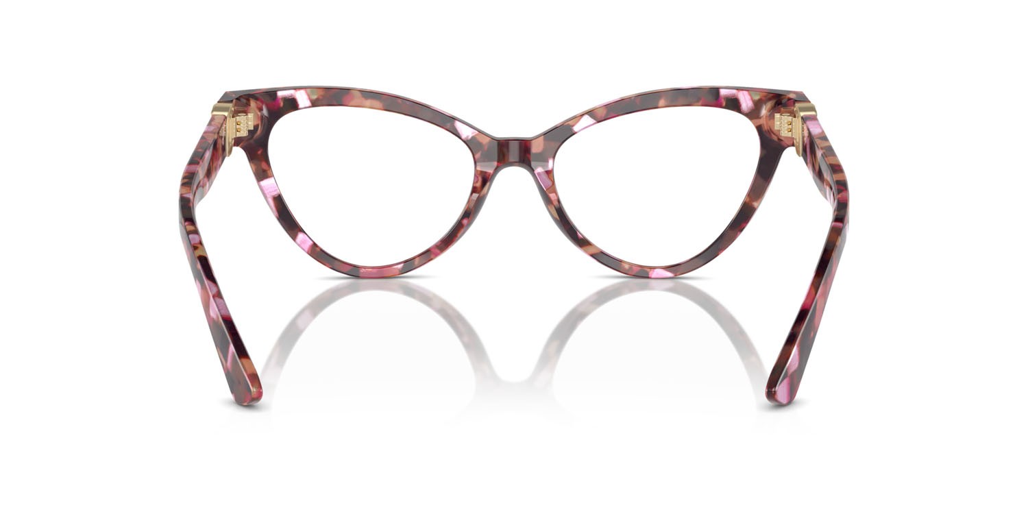 Brillen Dolce & Gabbana DG 3394 (3440) farbe havana pink pearl form cat-eye gläser lente demo