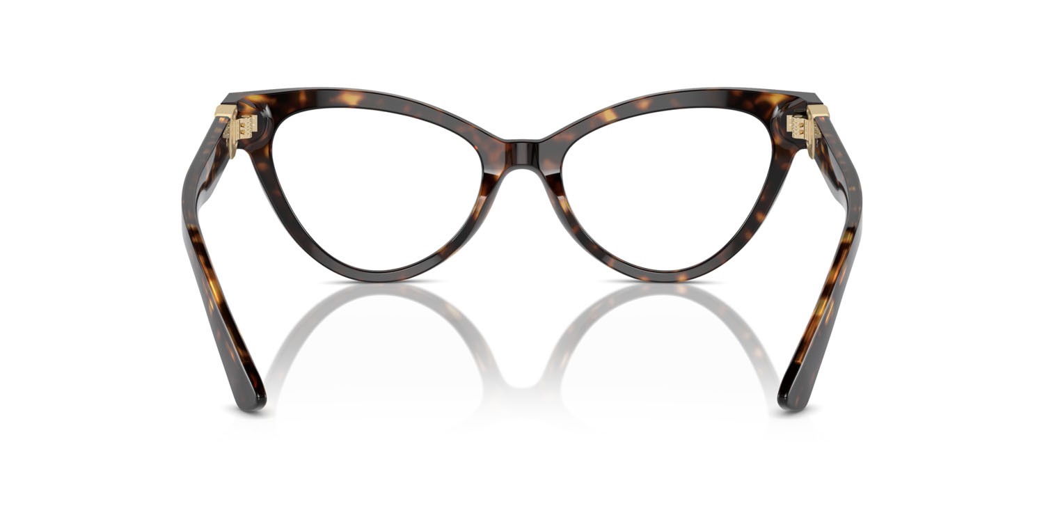 Occhiali da vista Dolce & Gabbana DG 3394 (502) colore havana forma cat eye lenti lente demo
