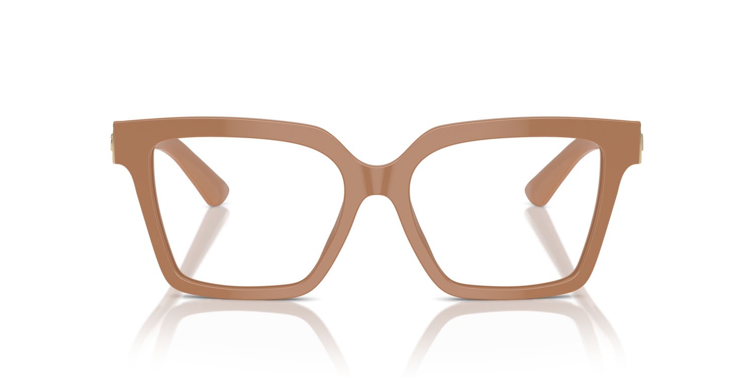 Brillen Dolce & Gabbana DG 3395 (3292) farbe full camel form quadratisch gläser lente demo