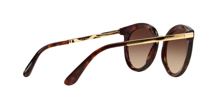 Sunglasses DOLCE & GABBANA DG 4268 (502/13) color havana shape round lenses brown gradient