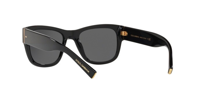 Sunglasses Dolce & Gabbana DG 4338 (501/87) color black shape square lenses grey