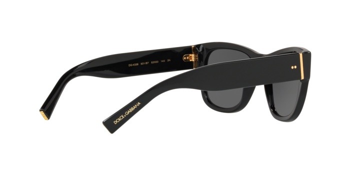 Sunglasses Dolce & Gabbana DG 4338 (501/87) color black shape square lenses grey
