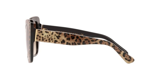 Sonnenbrillen Dolce & Gabbana DG 4348 (316313) farbe leo brown on black form schmetterling gläser brown gradient