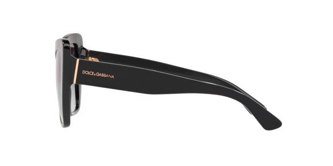 Sunglasses Dolce & Gabbana DG 4348 (501/8G) color black shape butterfly lenses grey gradient