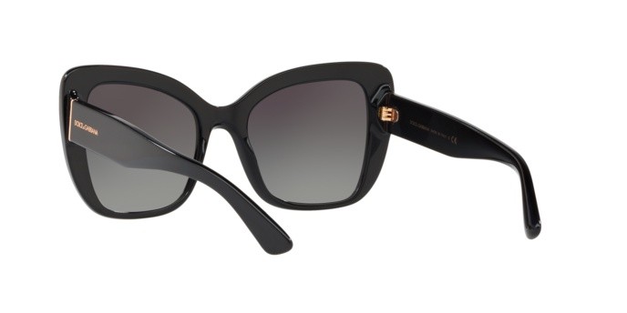 Sunglasses Dolce & Gabbana DG 4348 (501/8G) color black shape butterfly lenses grey gradient