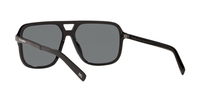 Sunglasses Dolce & Gabbana DG 4354 (193481) color black shape square lenses polar grey
