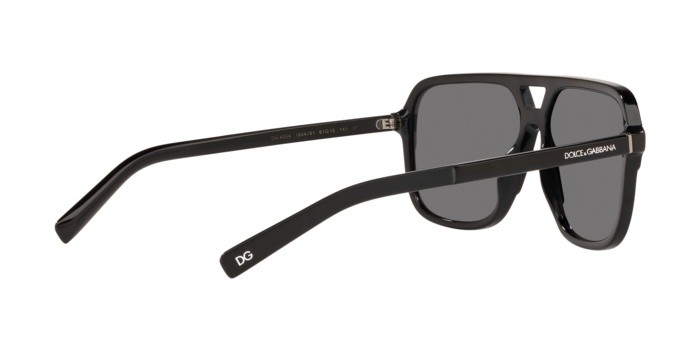 Sunglasses Dolce & Gabbana DG 4354 (193481) color black shape square lenses polar grey