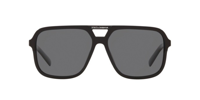 Sunglasses Dolce & Gabbana DG 4354 (193481) color black shape square lenses polar grey