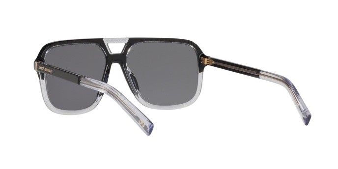 Occhiali da sole Dolce & Gabbana DG 4354 (501/81) colore matte black forma rettangolare lenti polar grey