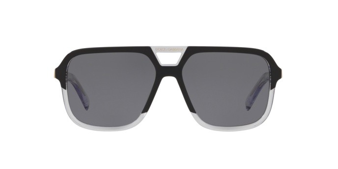 Occhiali da sole Dolce & Gabbana DG 4354 (501/81) colore matte black forma rettangolare lenti polar grey