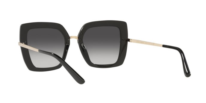 Sonnenbrillen Dolce & Gabbana DG 4373 (32888G) farbe black cocco form quadratisch gläser light grey gradient black